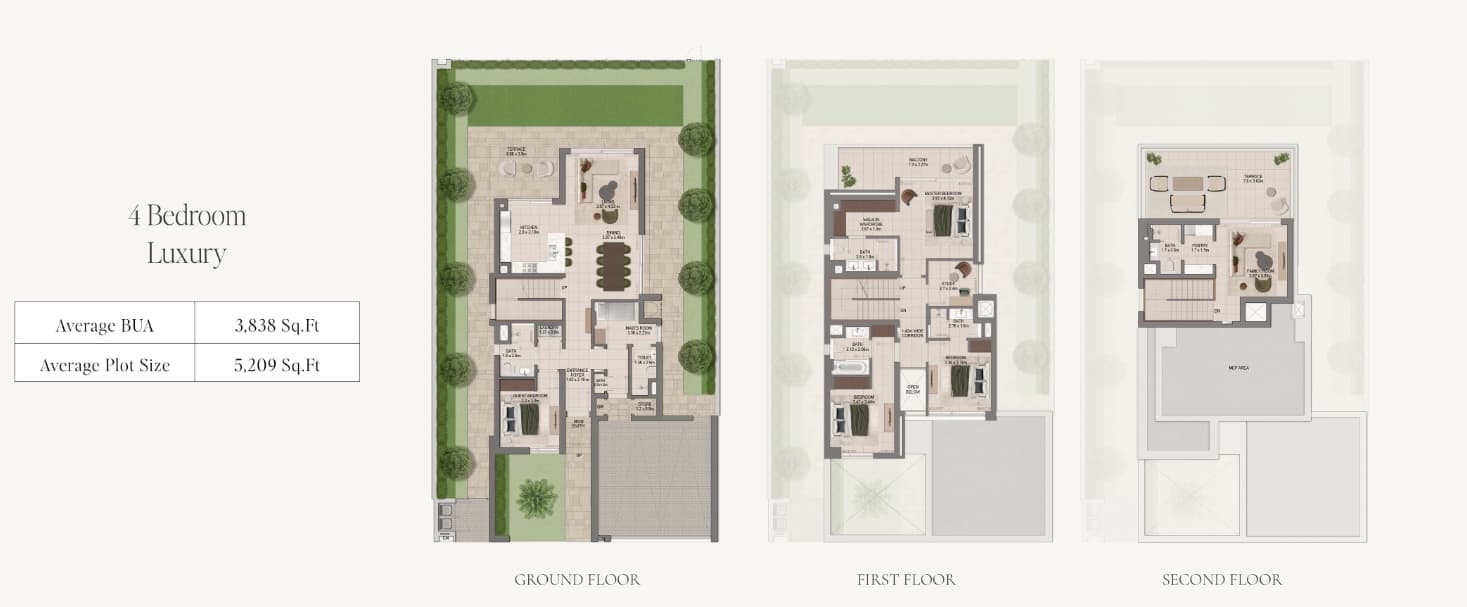 4 BR Villa floor plan