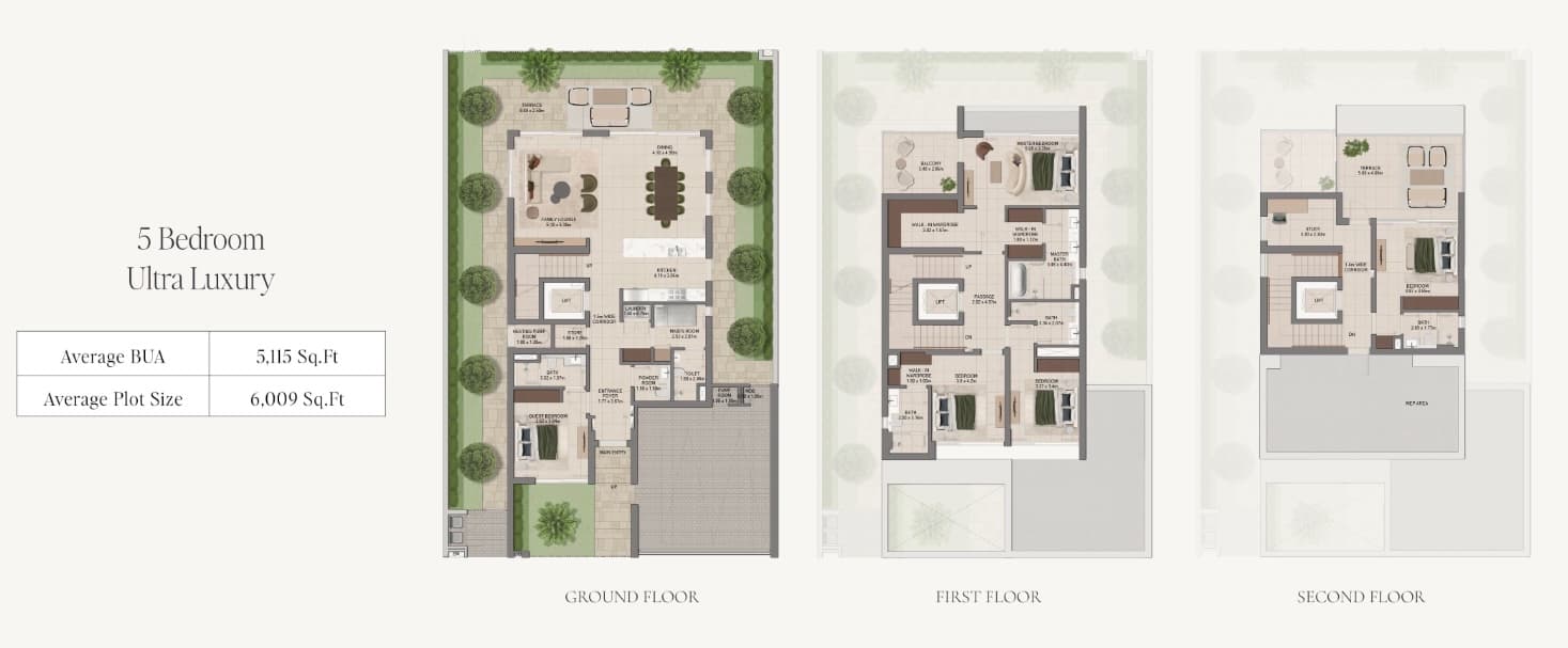 5 BR · Ultra Luxury floor plan